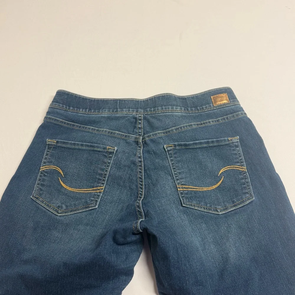 Levi’s Signature Gold Dark Blue Pull On-Skinny Jeans-Mid Rise-Shaping-Size 12L - Picture 3 of 14